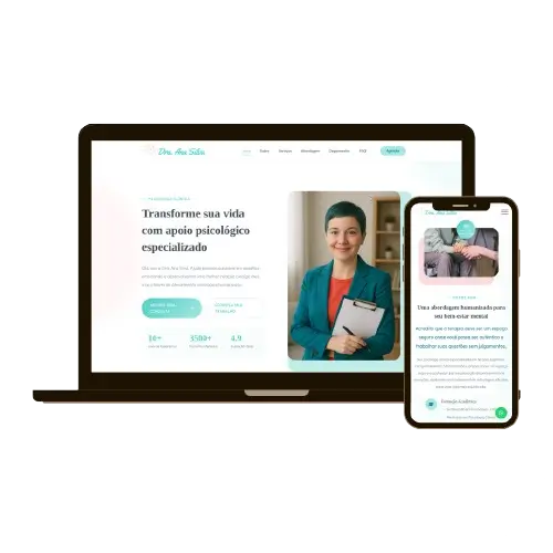 Site para Psicóloga - Apresentação de serviços de psicoterapia